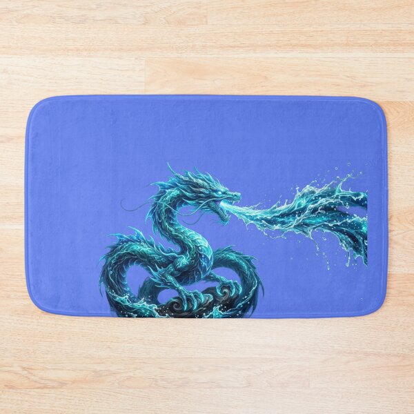 Item preview, Majestic Blue Water Dragon Sea Serpent Illustration designed and sold by Laaltex.