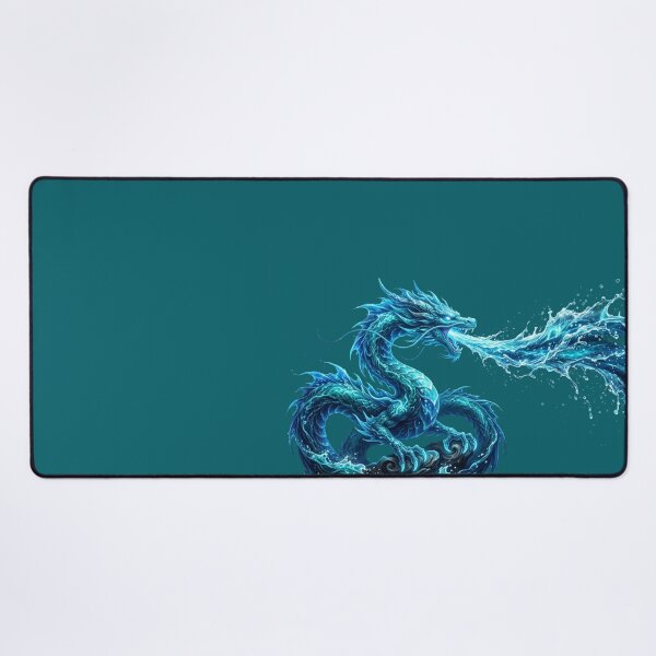 Item preview, Majestic Blue Water Dragon Sea Serpent Illustration designed and sold by Laaltex.