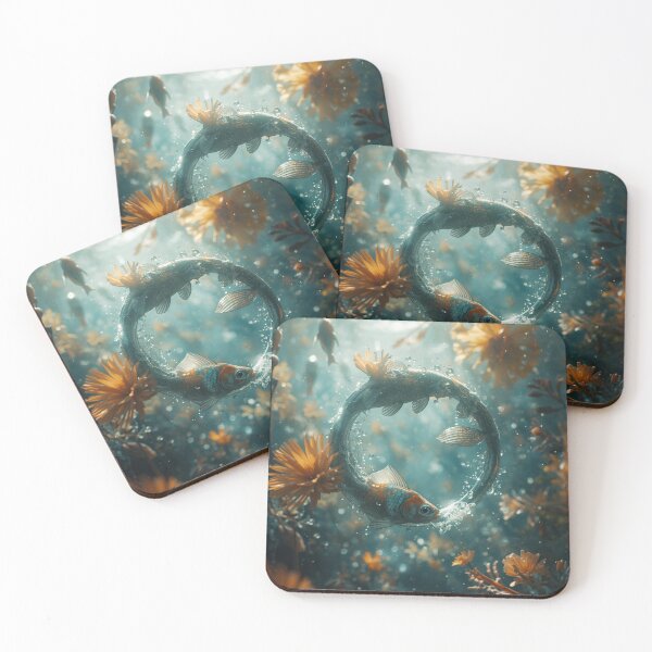 Item preview, Pisces Zodiac Fish Underwater Dreamy Realistic Art designed and sold by Mustangana.