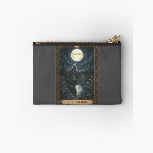 Item preview, The Moon Tarot Card XVIII Art Nouveau Illustration designed and sold by FabcoDesign.