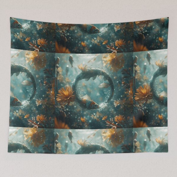 Item preview, Pisces Zodiac Fish Underwater Dreamy Realistic Art designed and sold by Mustangana.