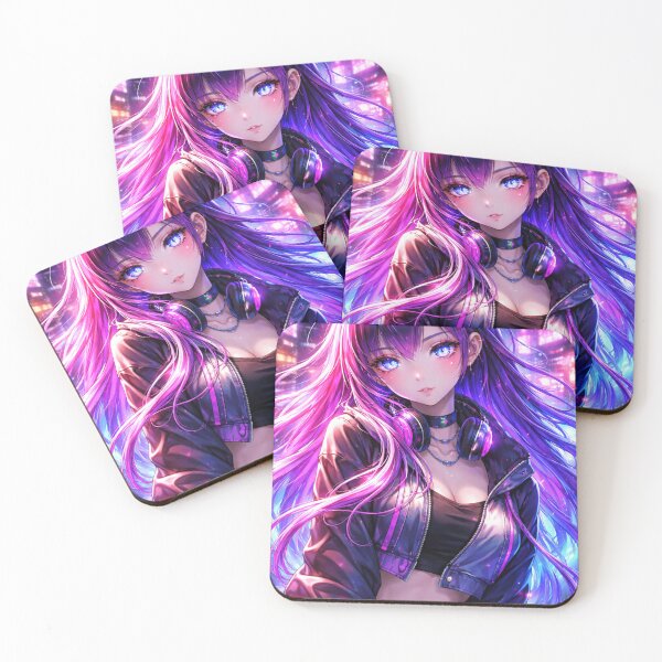 Item preview, Hypnotic Neon Anime Girl – Cyberpunk Waifu Aesthetic Glow designed and sold by AnimDream .