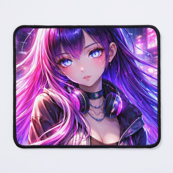 Item preview, Hypnotic Neon Anime Girl – Cyberpunk Waifu Aesthetic Glow designed and sold by AnimDream .