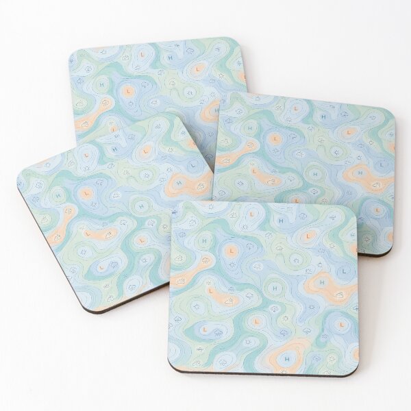 Item preview, Weather map data graphic - Duvet cover - Weather map: Lows and highs designed and sold by Kentala.