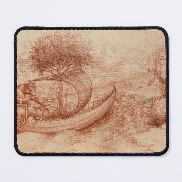 Item preview, An Allegory with a Dog and an Eagle by Leonardo da Vinci Renaissance Drawing Fine Art Print designed and sold by artofuniverse.