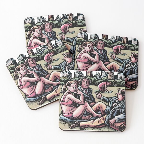 Item preview, New Yorkers enjoying a central park picnic designed and sold by LisaHaney.