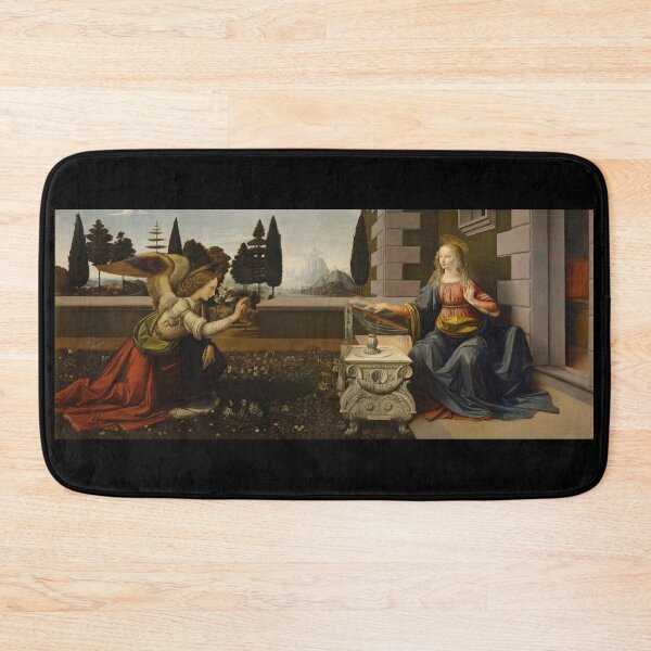 Item preview, The Annunciation by Leonardo da Vinci Renaissance Religious Fine Art Print designed and sold by artofuniverse.