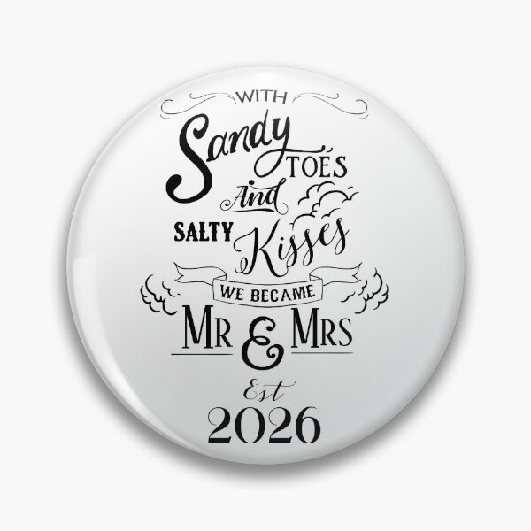 Item preview, With Sandy Toes and Salty Kisses We Became Mr and Mrs Est 2026 designed and sold by CreativeEmpires.