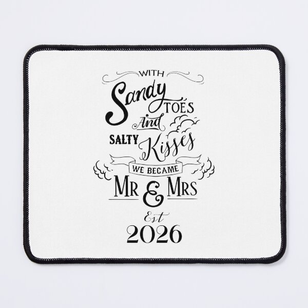 Item preview, With Sandy Toes and Salty Kisses We Became Mr and Mrs Est 2026 designed and sold by CreativeEmpires.