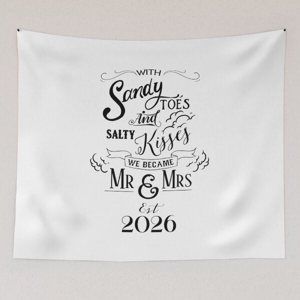 Item preview, With Sandy Toes and Salty Kisses We Became Mr and Mrs Est 2026 designed and sold by CreativeEmpires.