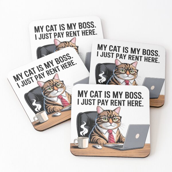 Item preview, My Cat Is My Boss – I Just Pay Rent Here designed and sold by BlueMile.