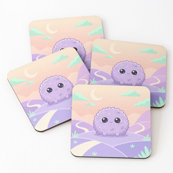 Item preview, Cute Fluffy Fantasy Creature – Kawaii Pastel Cartoon Character in Dreamy Landscape designed and sold by RuNeArTz123.