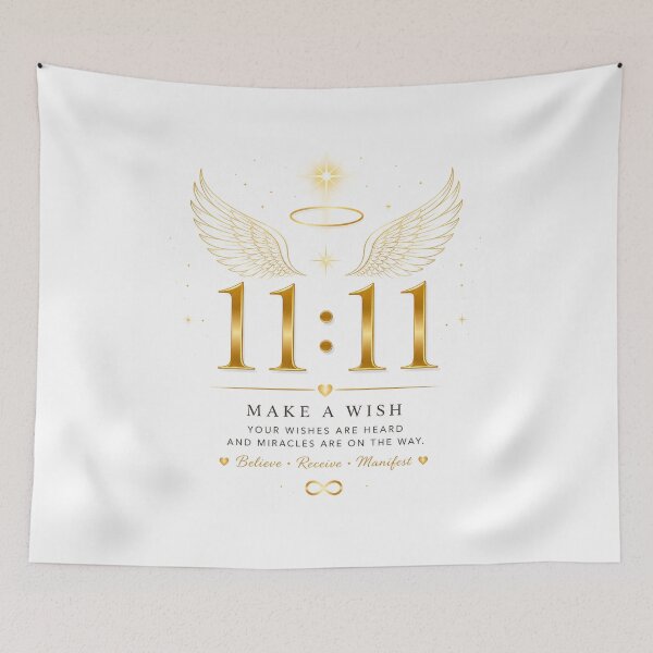 Item preview, Minimal Angel Number 11:11 Make A Wish designed and sold by HiteshArt111.