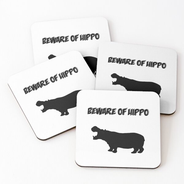 Item preview, Beware of Hippo - Cute Pet Hippo Security Sign (White) designed and sold by Lainey1978.