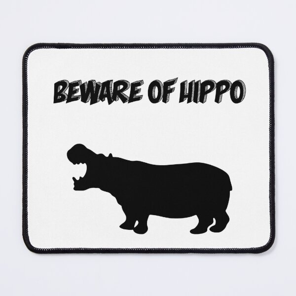 Item preview, Beware of Hippo - Cute Pet Hippo Security Sign (White) designed and sold by Lainey1978.