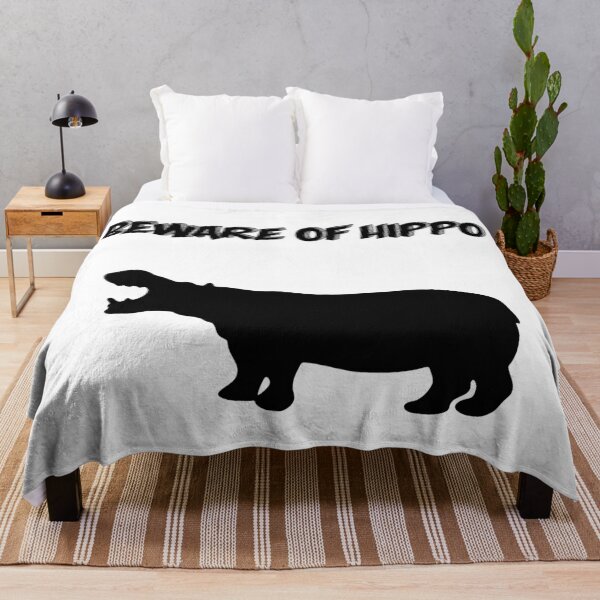 Item preview, Beware of Hippo - Cute Pet Hippo Security Sign (White) designed and sold by Lainey1978.