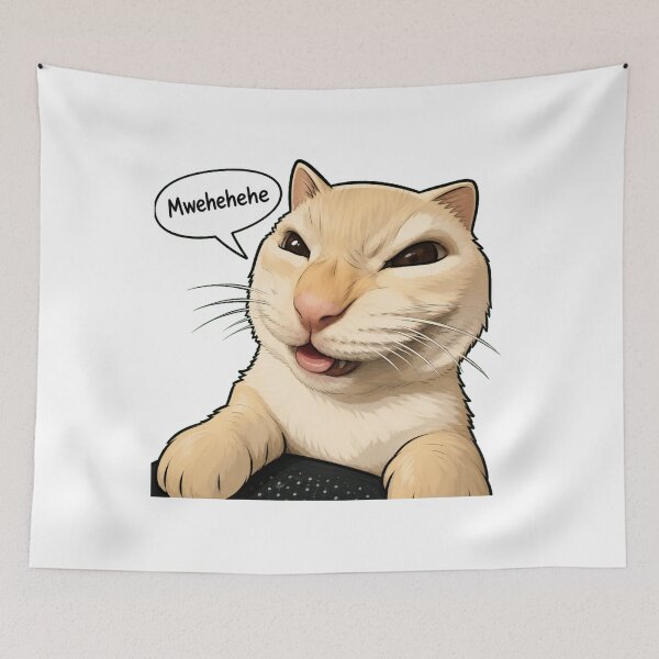Item preview, Mwehehehe Cat designed and sold by Unpredictable Fat Cat.