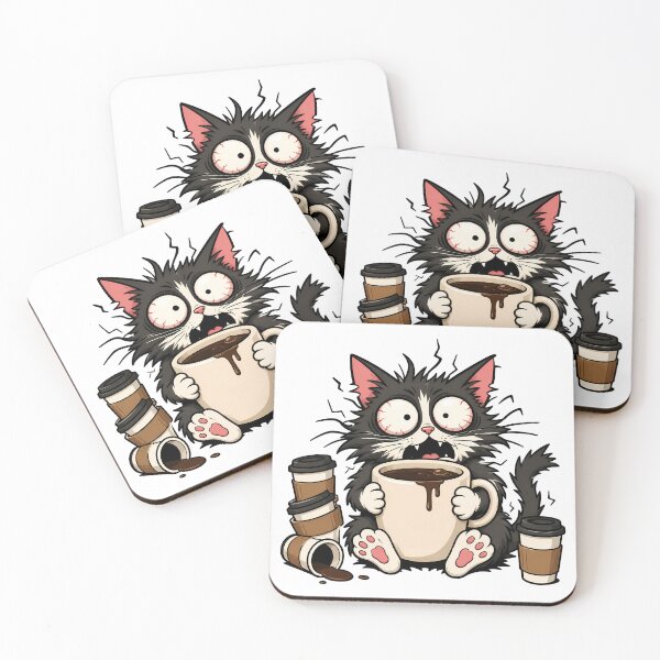 Item preview, Caffeinated Cat – 9 Coffees, 0 Regrets, 12 Dimensions designed and sold by Anteverse.