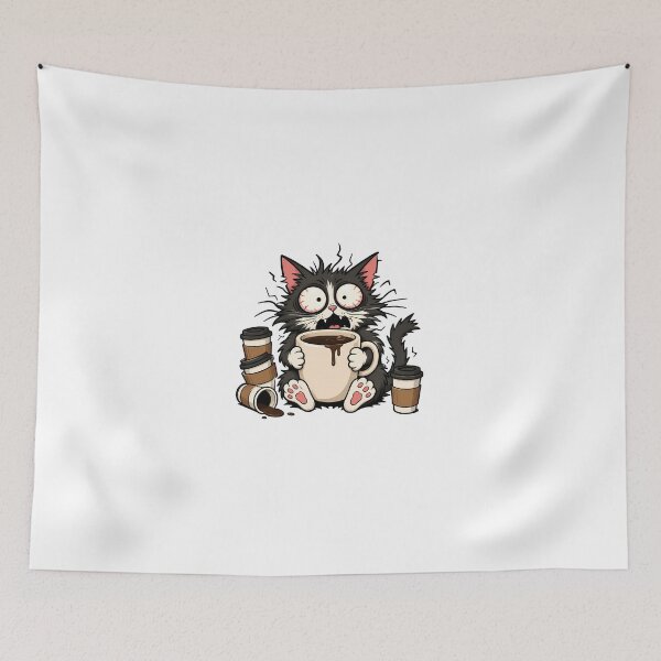 Item preview, Caffeinated Cat – 9 Coffees, 0 Regrets, 12 Dimensions designed and sold by Anteverse.