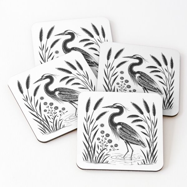 Item preview, Vintage Heron Nature Illustration designed and sold by theartfulaspie.