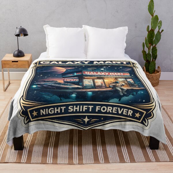 Item preview, Galaxy Mart Retro Futuristic Space Store Vaporwave Aesthetic Night Shift Artwork designed and sold by StickyGuys.