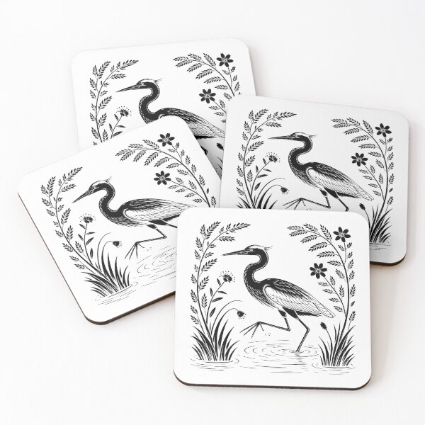 Item preview, Vintage Heron Nature Illustration designed and sold by theartfulaspie.