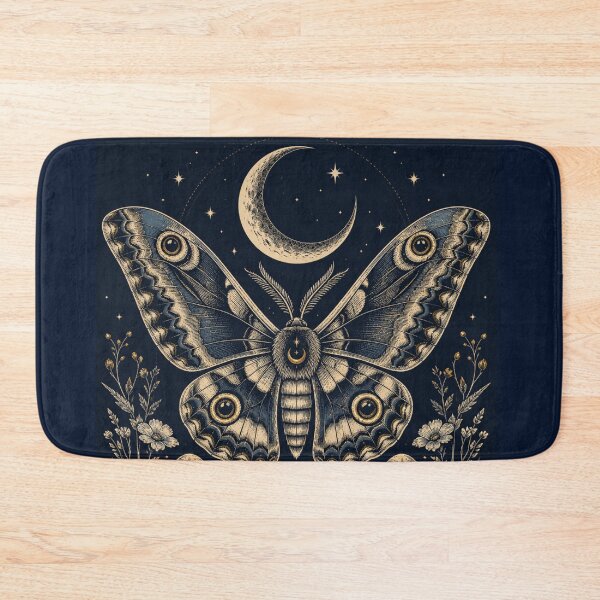 Item preview, Gothic Moth Moon Botanical Art – Dark Vintage Engraving Illustration | Witchy Nature Gift designed and sold by irfanshikh.