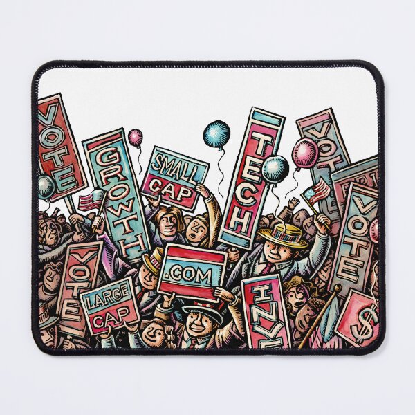 Item preview, crowd of people in political rally with signs related to technology designed and sold by LisaHaney.