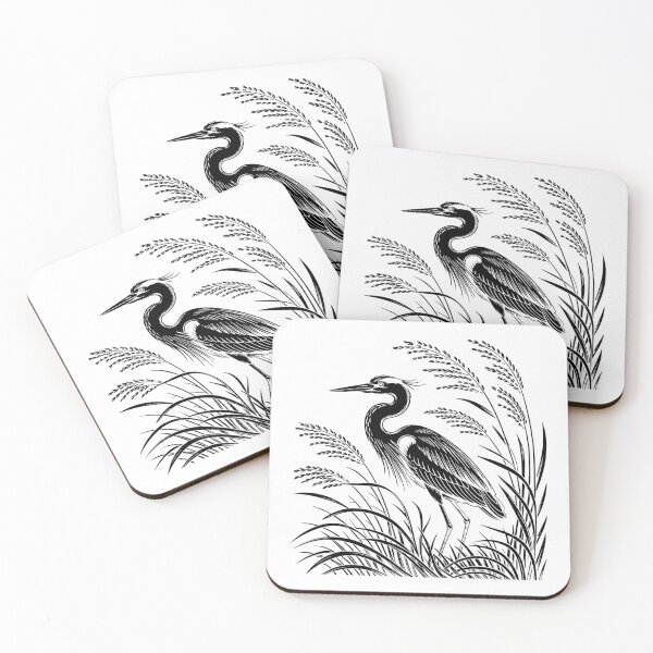Item preview, Vintage Heron Nature Illustration designed and sold by theartfulaspie.
