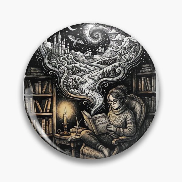 Item preview, Fictional World is Better Vintage Reading Sci-Fi Illustration designed and sold by urbinet.