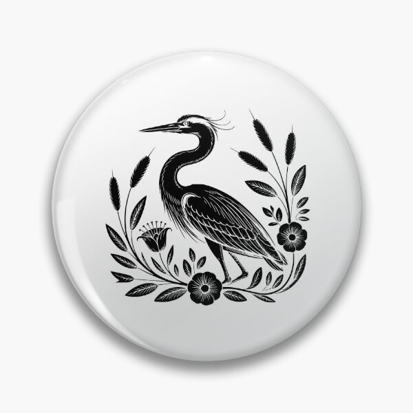 Item preview, Vintage Heron Nature Illustration designed and sold by theartfulaspie.