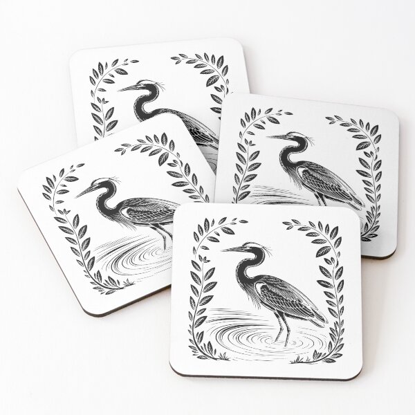 Item preview, Vintage Heron Nature Illustration designed and sold by theartfulaspie.