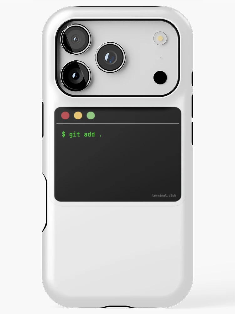 Thumbnail 1 of 4, iPhone Case, git add . – Minimal Developer Command designed and sold by TerminalClub.
