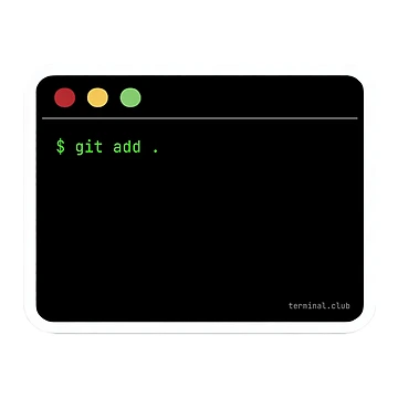Artwork thumbnail, git add . – Minimal Developer Command by TerminalClub
