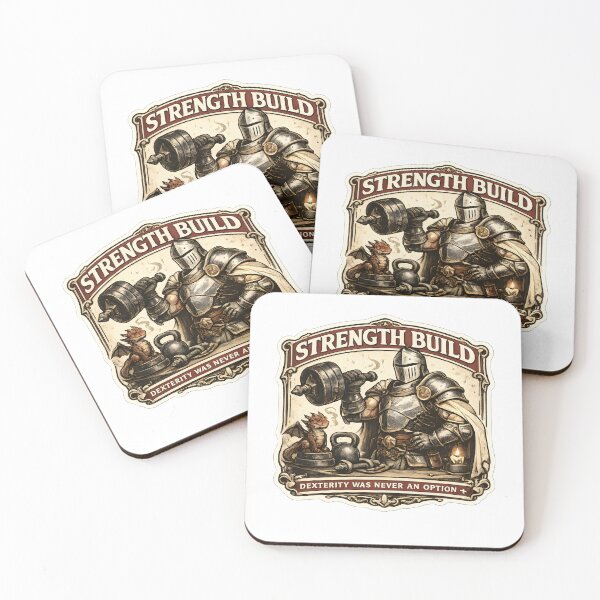 Item preview, Strength Build Medieval Knight Fantasy Gym Humor Vintage RPG Artwork designed and sold by StickyGuys.