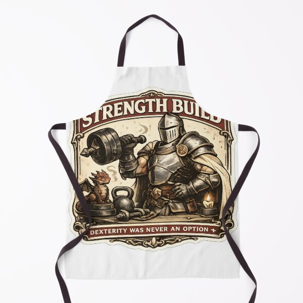 Item preview, Strength Build Medieval Knight Fantasy Gym Humor Vintage RPG Artwork designed and sold by StickyGuys.