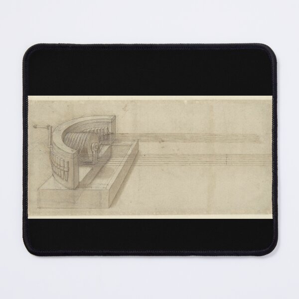 Item preview, Codex Atlanticus Mechanical Study by Leonardo da Vinci Renaissance Engineering Drawing Art Print designed and sold by artofuniverse.