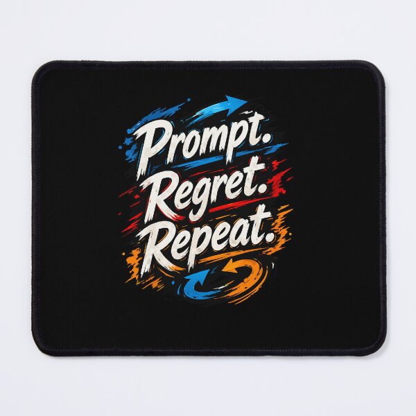 Item preview, Prompt Regret Repeat Funny AI Humor designed and sold by FreeArt2.