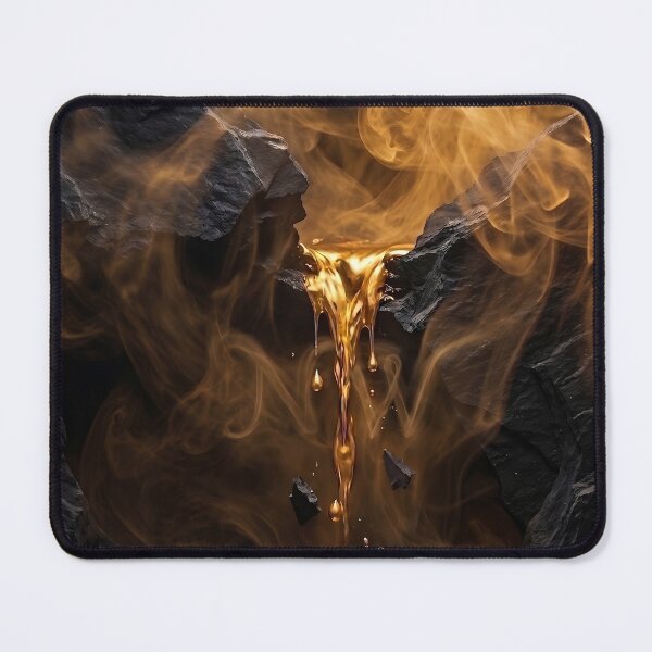 Item preview, Luxury Obsidian & 24k Molten Gold Abstract Art - NW Signature Edition designed and sold by Nafas Wing.
