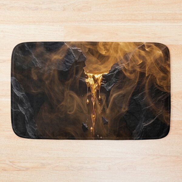 Item preview, Luxury Obsidian & 24k Molten Gold Abstract Art - NW Signature Edition designed and sold by Nafas Wing.