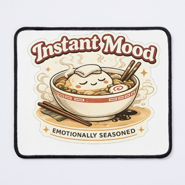 Item preview, Instant Mood Retro Ramen Mascot Japanese Food Streetwear Aesthetic Artwork designed and sold by StickyGuys.