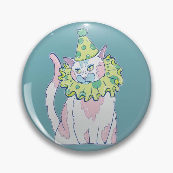 Item preview, clown cat designed and sold by crestfallenmermaid.