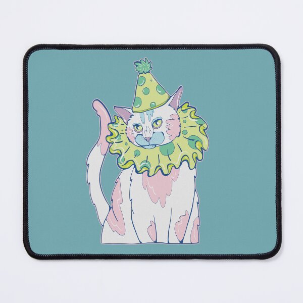 Item preview, clown cat designed and sold by crestfallenmermaid.