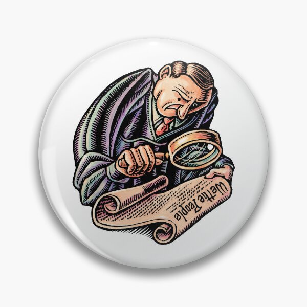 Item preview, judge looks at scroll of the constitution with a magnifying glass designed and sold by LisaHaney.