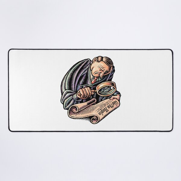 Item preview, judge looks at scroll of the constitution with a magnifying glass designed and sold by LisaHaney.