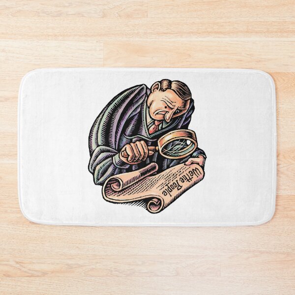 Item preview, judge looks at scroll of the constitution with a magnifying glass designed and sold by LisaHaney.