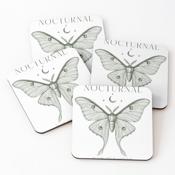 Item preview, Nocturnal Vintage Moth Night Shift Nurse Shirt — Botanical Art Minimalist RN Gift designed and sold by Notecrea.