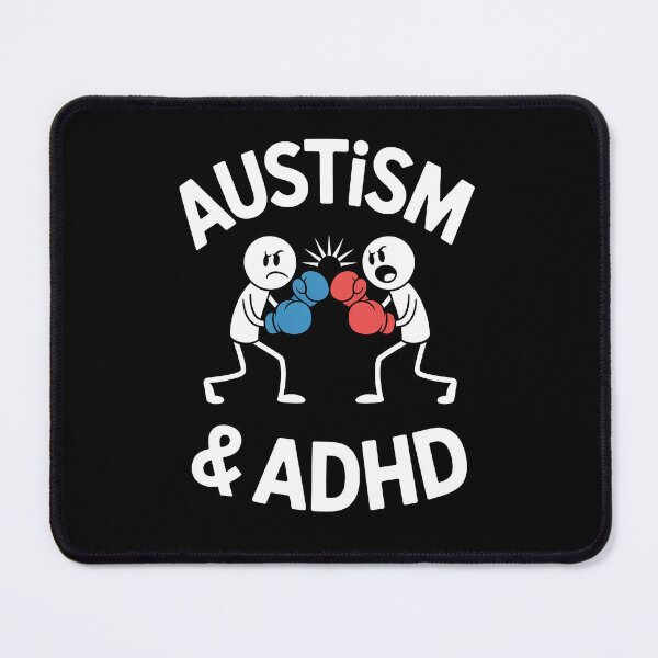 Item preview, Autism and ADHD Stickmen Boxing Funny Neurodivergent Gift designed and sold by Say It With Ink.