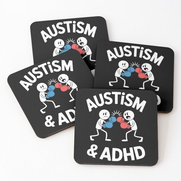 Item preview, Autism and ADHD Stickmen Boxing Funny Neurodivergent Gift designed and sold by Say It With Ink.