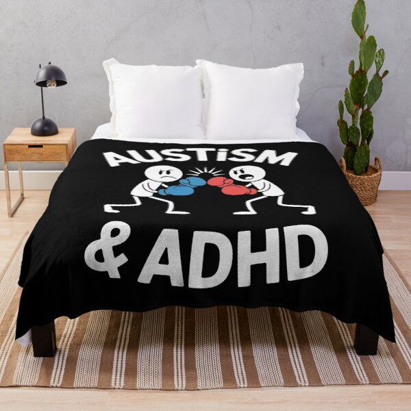 Item preview, Autism and ADHD Stickmen Boxing Funny Neurodivergent Gift designed and sold by Say It With Ink.